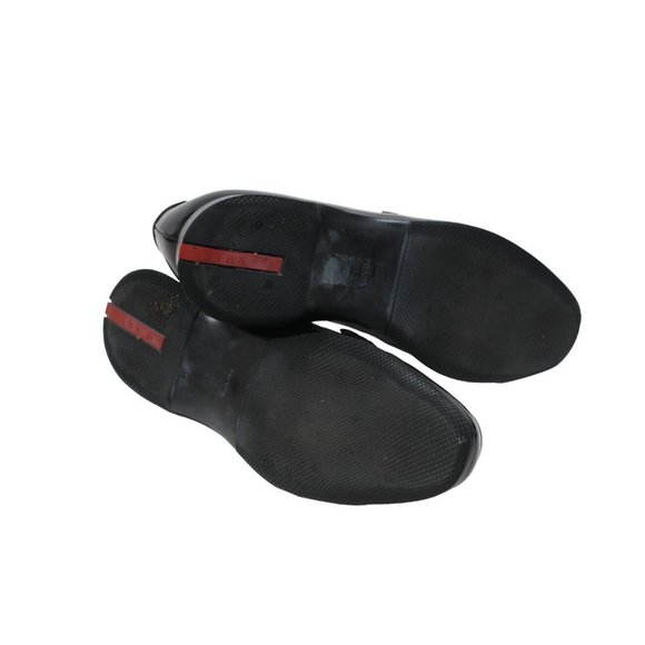 Prada Mens Loafers US 11.5 UK 10.5 Burgundy Leather Slip On Moccasin Rubber Sole - Picture 10 of 11